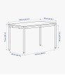 IKEA Linnmon Engineered Wood Computer Desk Set