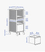Ikea Bekant Storage Unit with Smart Lock Mesh White