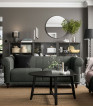 Ikea Viskafors 3 Seater Sofa Lejde/grey/green Birch