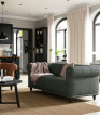 Ikea Viskafors 3 Seater Sofa Lejde/grey/green Birch