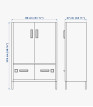 Metal Storage Cabinet with 2 Drawers and 2 Doors