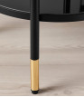 New Mark Impex Side Table, 2 Tiers, Round Tray Table