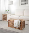 Ikea Hol Acacia Side Table Wooden