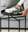 IKEA Gladom Tray Table Black 504.119.90 Size