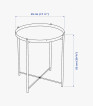 IKEA Gladom Tray Table Black 504.119.90 Size